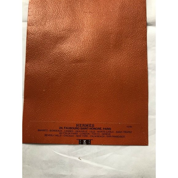 Hermes Reusable Paper Shopping Bag Orange 14.5" X 5.5" - Picture 5 of 10